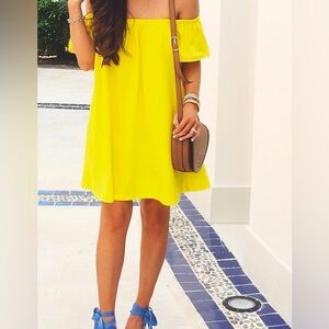 ASOS off the shoulder mini dress